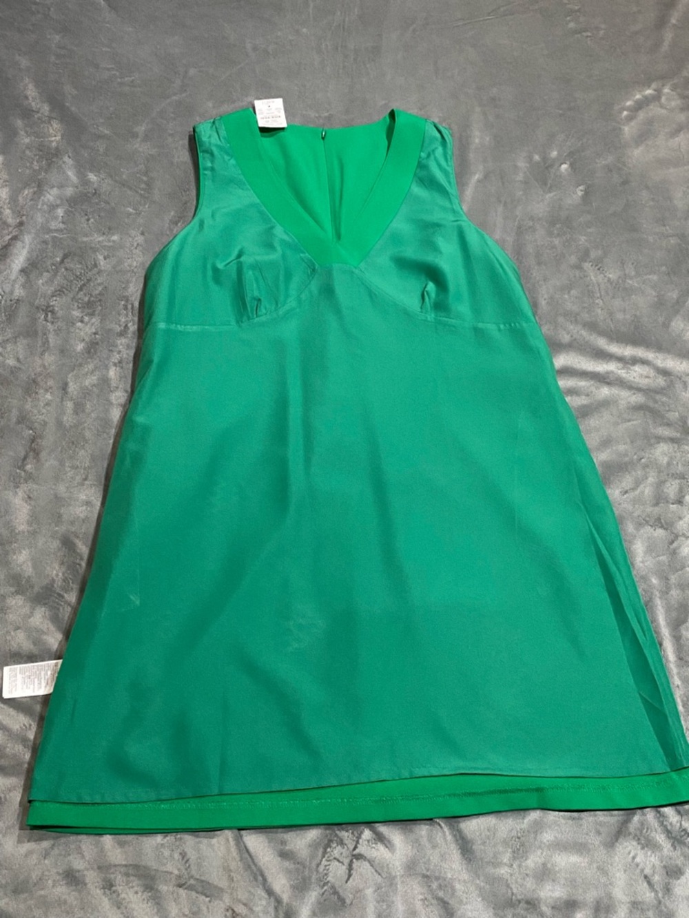 J. Crew Factory Kelly Green Sleeveless V-Neck A-Line Mini Dress - Picture 9 of 13